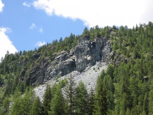 Asbestabbau oberhalb der Alp Quadrada